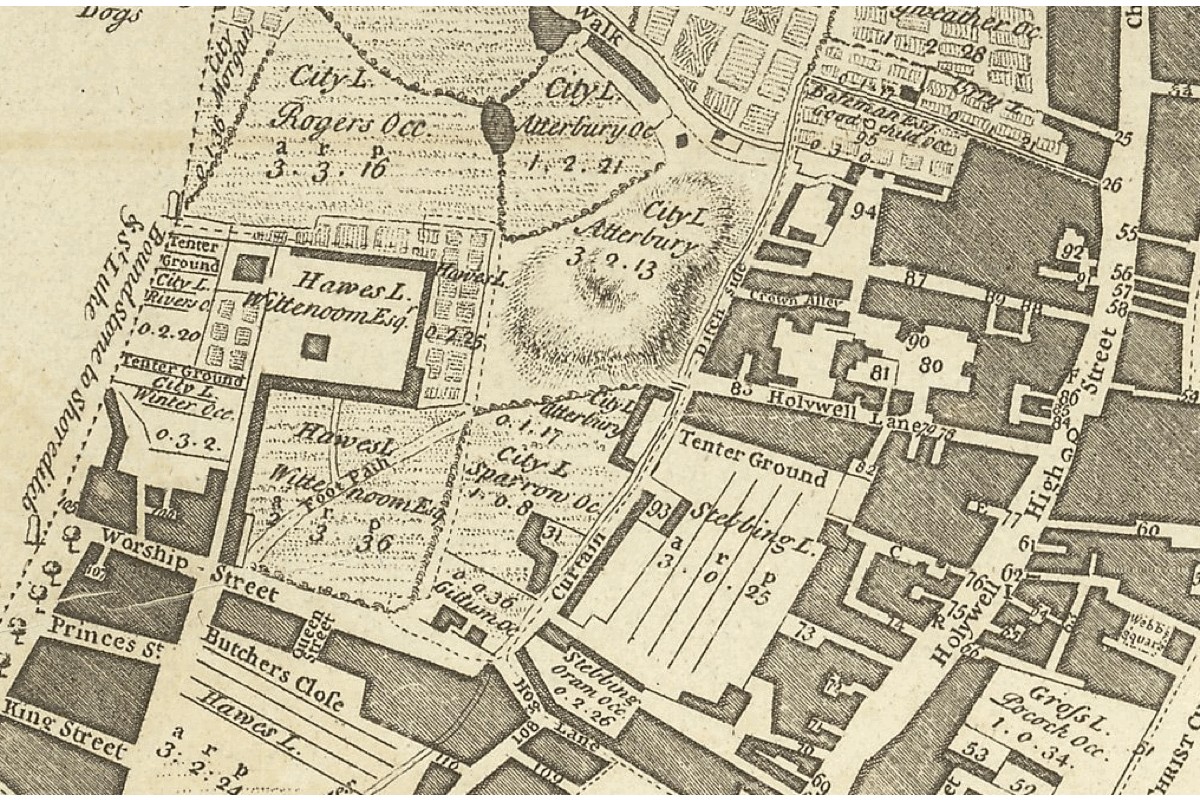 Shakespeare's map of Shoreditch
