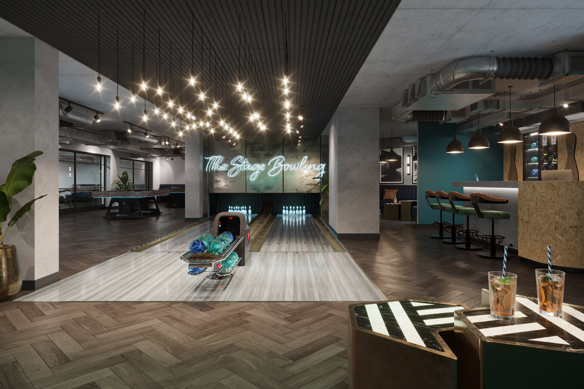 The Stage Shoreditch, Residents' Amenities, Bowling Alley