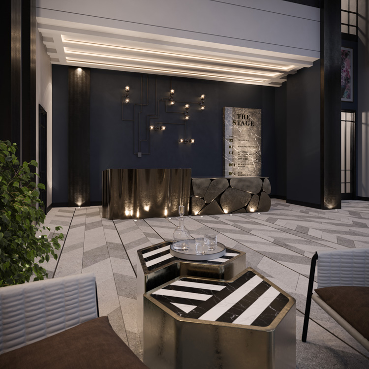 The Stage Shoreditch, Residents' Amenities, Entrance Lobby