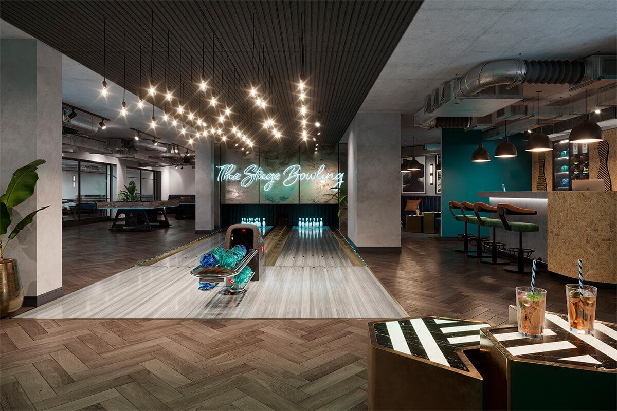 The Stage Shoreditch, Residents' Amenities, Bowling Alley