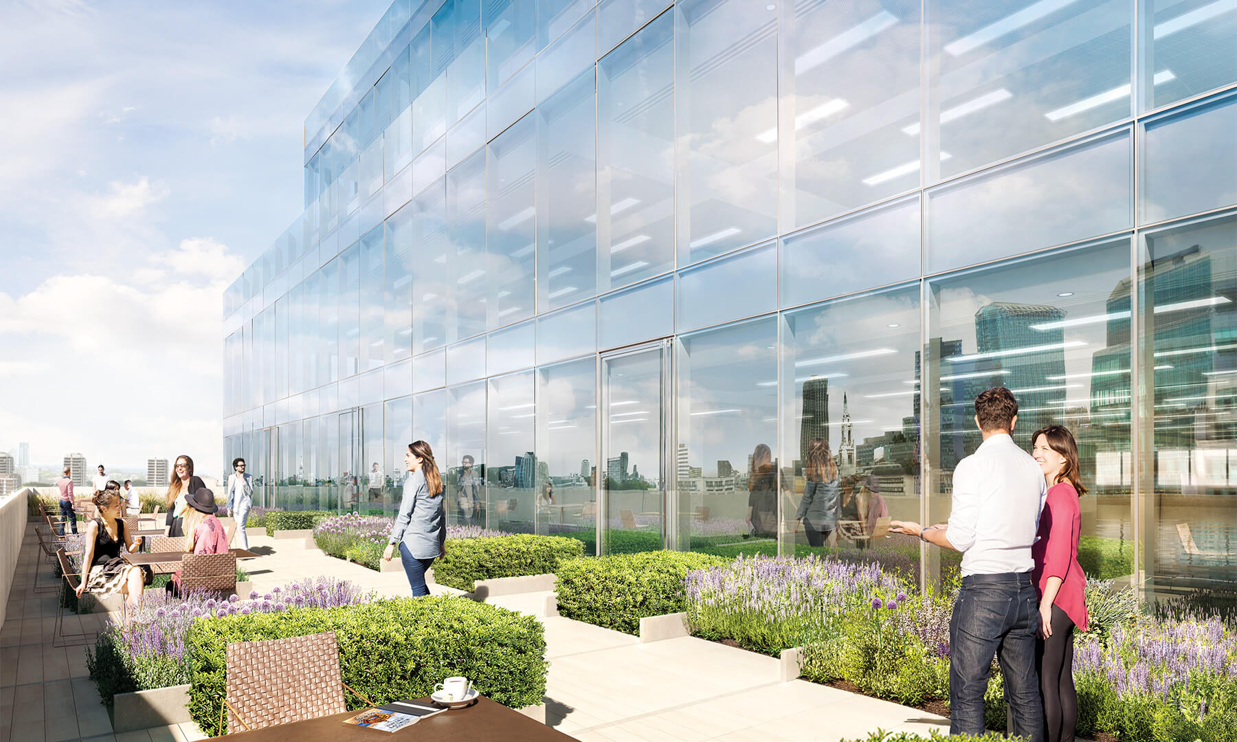 CGI of Roof Terrace at The Bard, The Stage, Shoreditch
