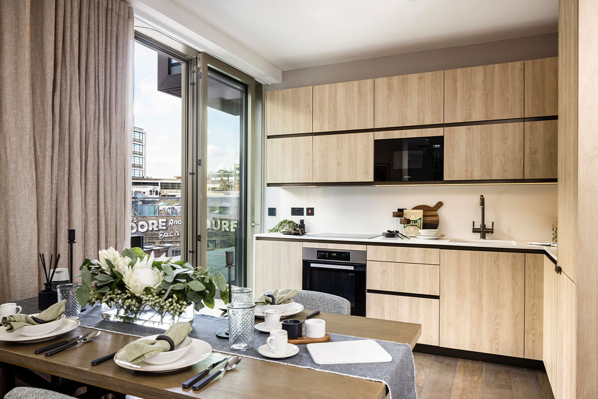 The Stage Shoreditch, One Bedroom Apartment, Kitchen