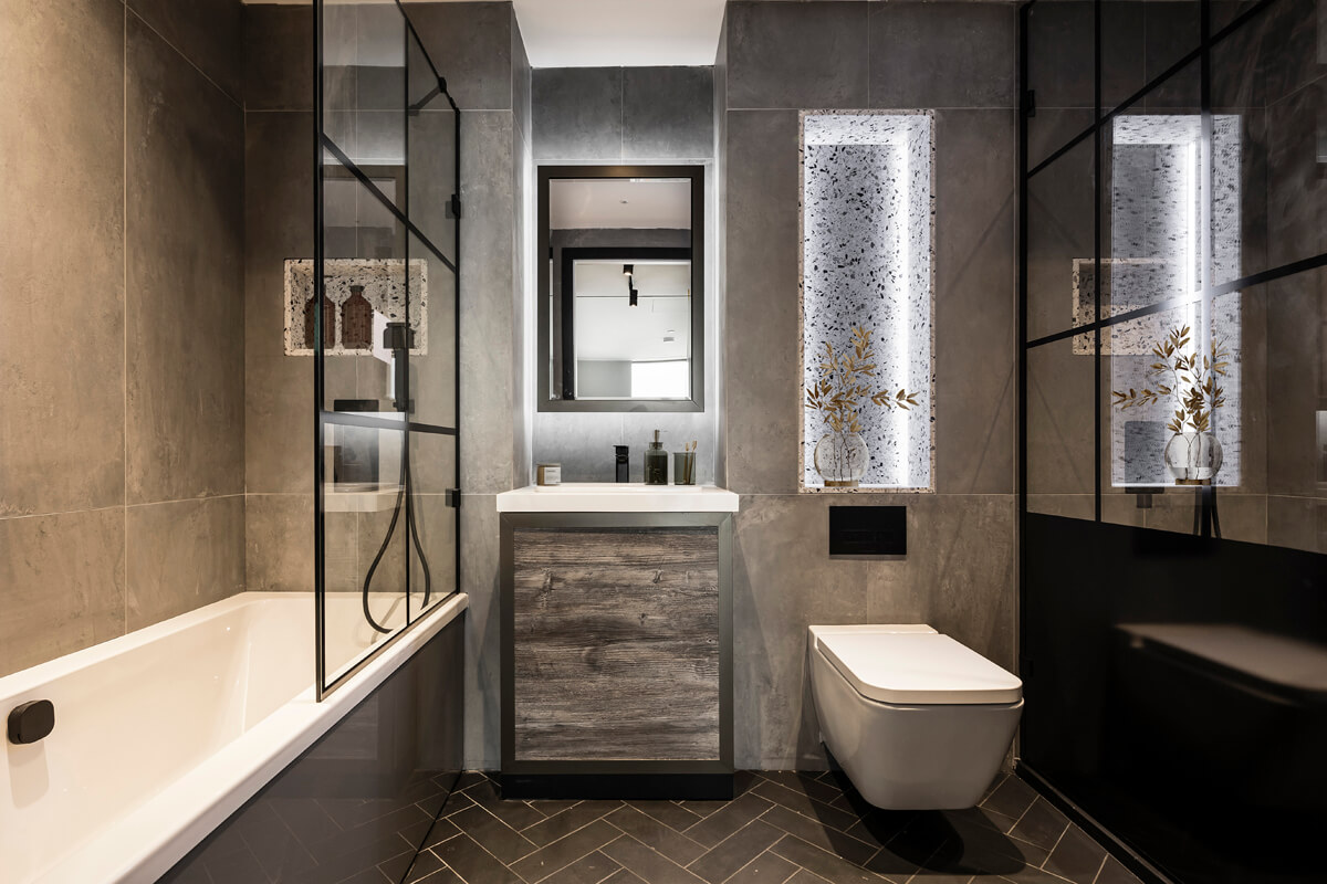 The Stage, Shoreditch. Luxury Apartment. Bathroom.