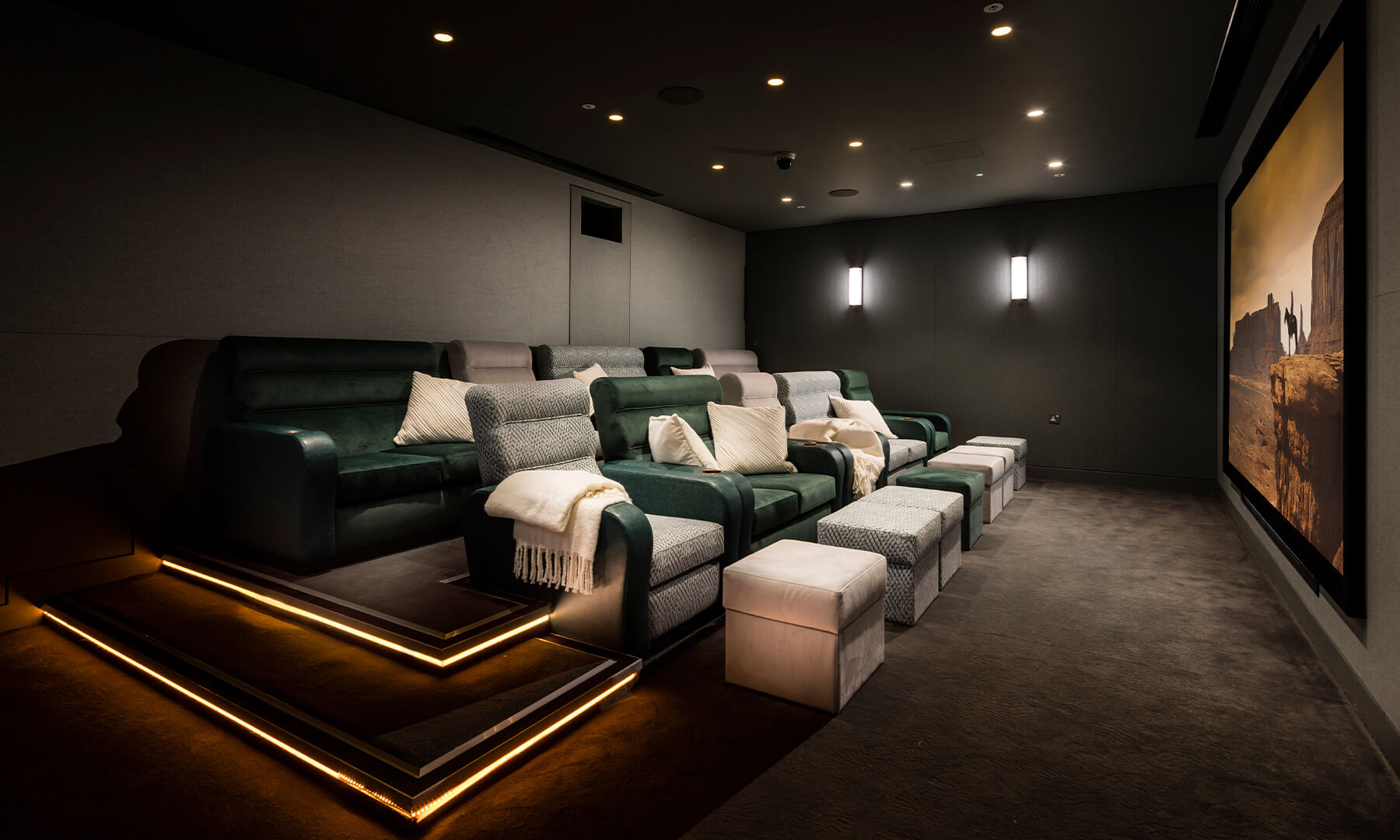 Residents' cinema at The Stage Apartments in Shoreditch