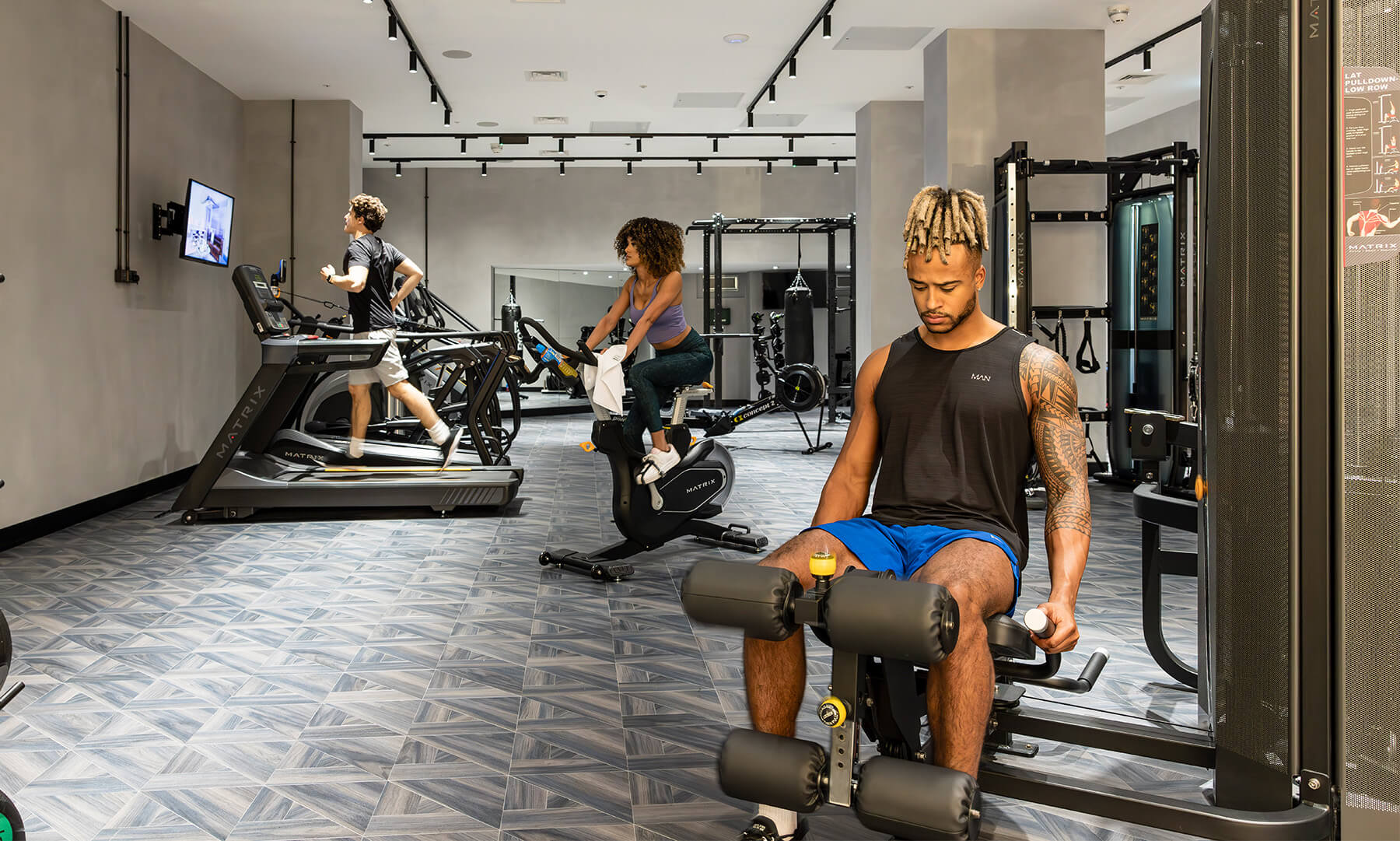 The Stage, Shoreditch residents working out in the gymnasium