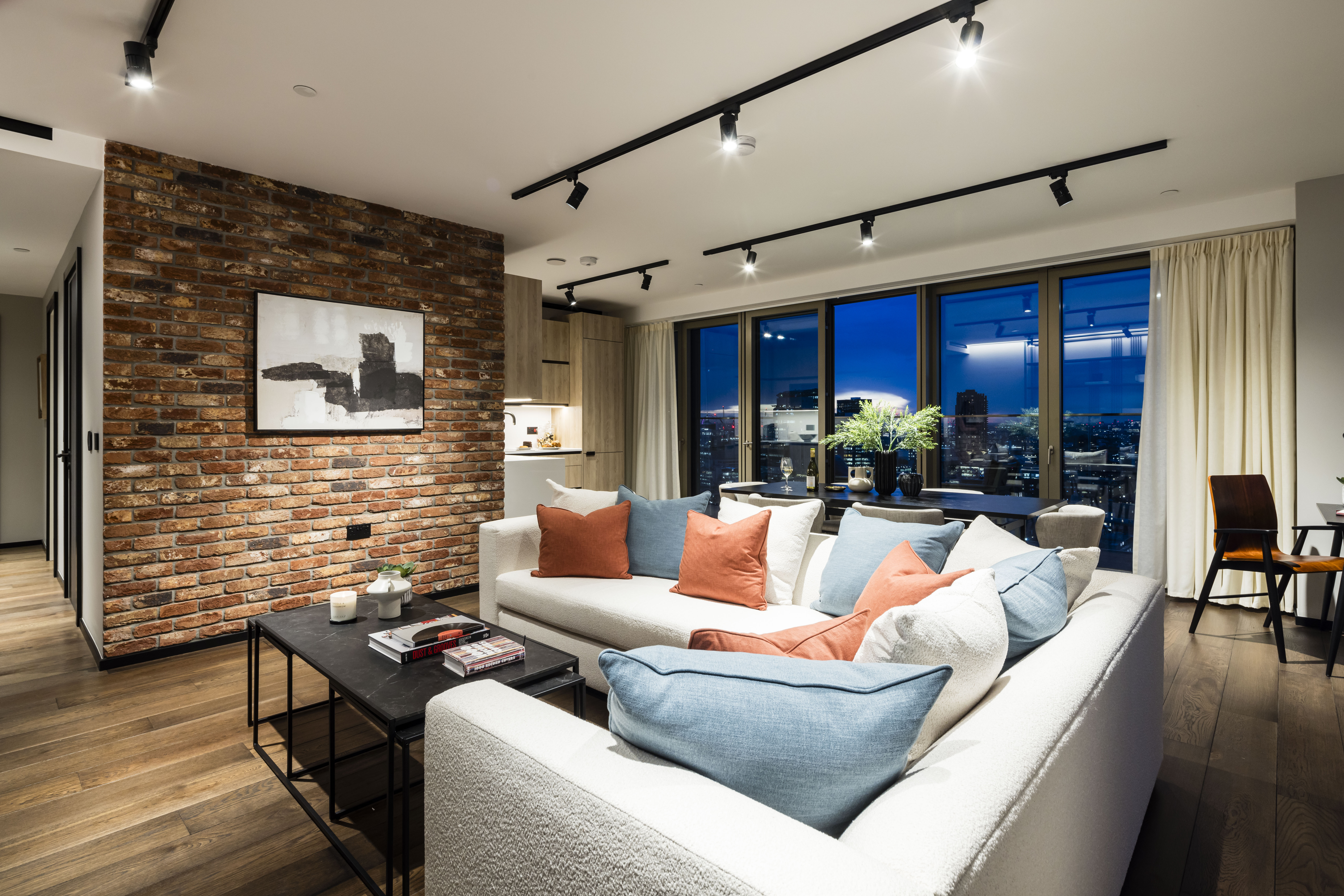 Living room at Apartment 2607 The Stage, ©Galliard Homes.