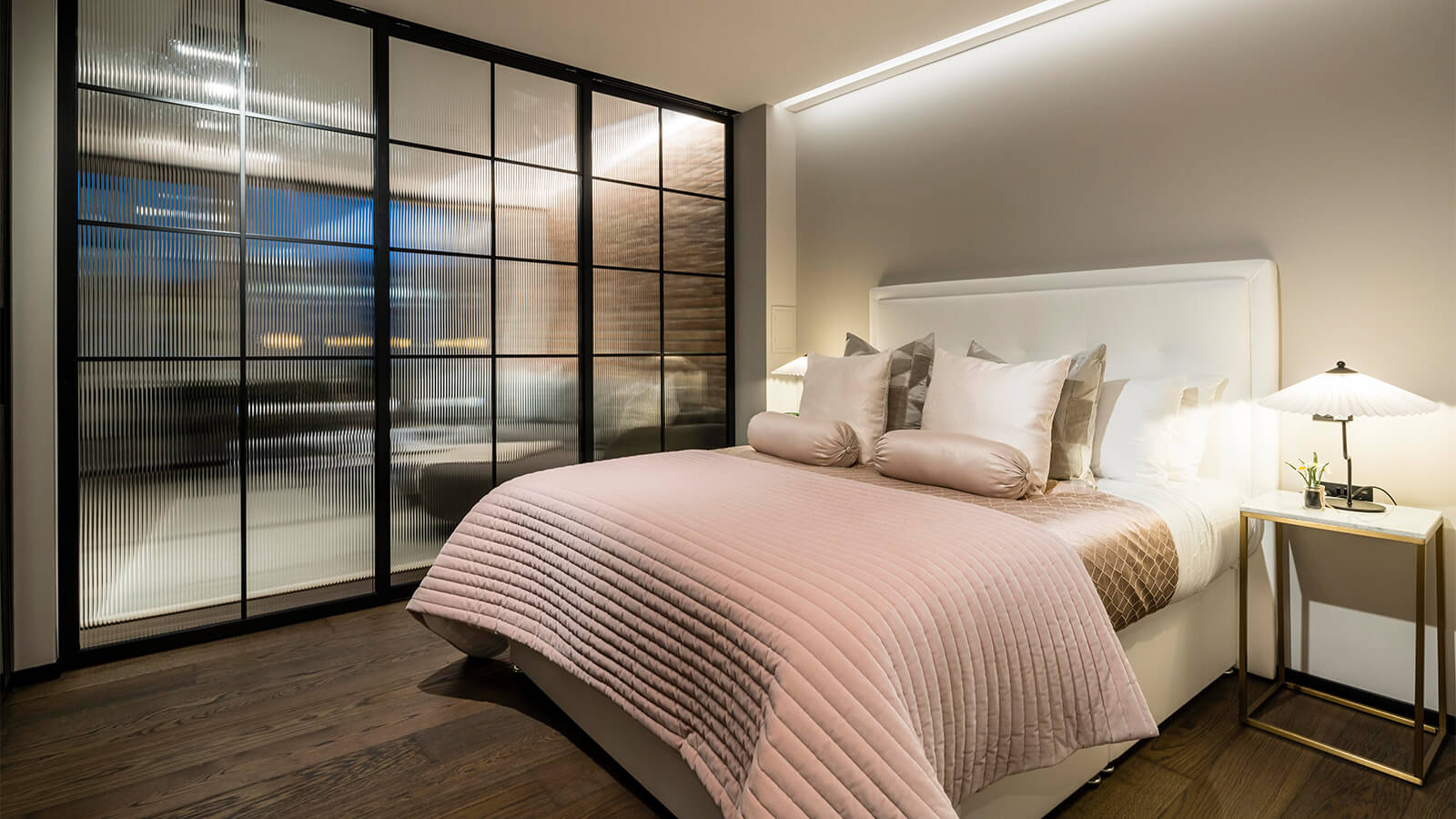 Bedroom at Apartment 210 The Stage, ©Galliard Homes.