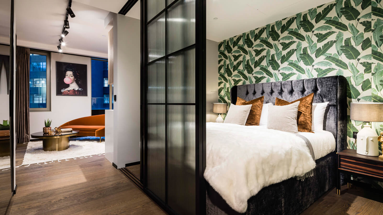 Bedroom at 212 The Stage, ©Galliard Homes. Bedroom at 212 The Stage, ©Galliard Homes.
